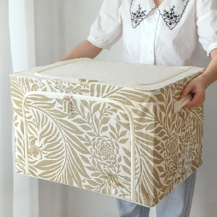 Red Barrel Studio® Clothes Storage Box Cloth Art Cotton Linen Texture